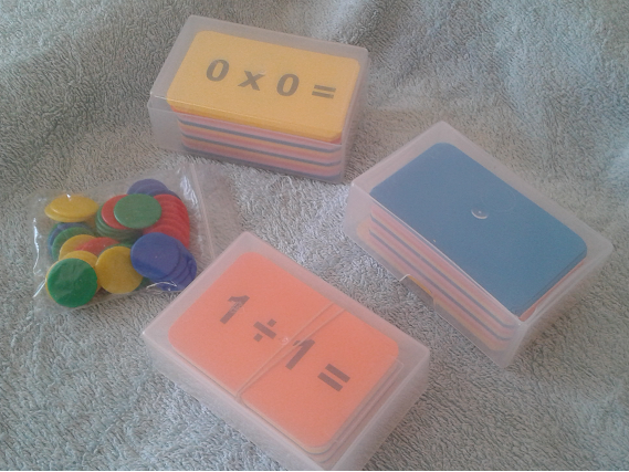 Maths cards and counters 