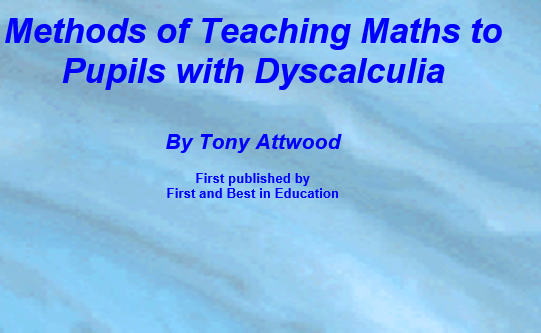 Methods of Teaching Maths to Pupils with Dyscalculia 